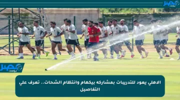 الأهلي يعود للتدريبات بمشاركة بيكهام وانتظام الشحات.. تعرف على التفاصيل